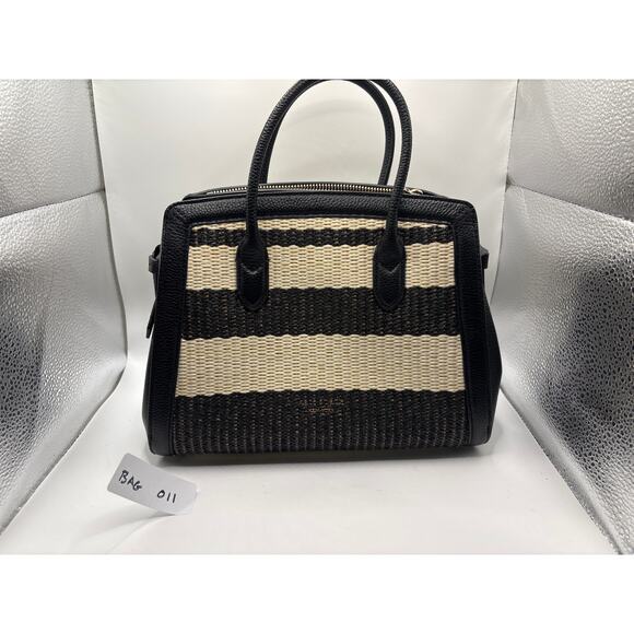 Straw and Pebbled  Leather Kate Spade Bag - Picture 1 of 6